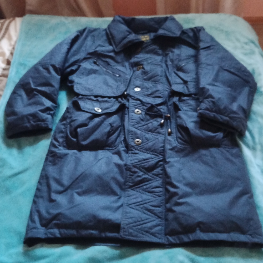 Down filled long coat